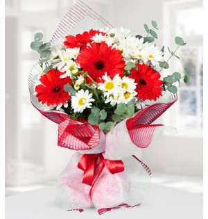 Papatya ve Gerbera Buketi